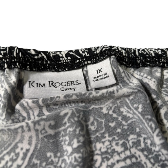 Kim Rogers Curvy Tiered Midi Skirt Size 1X A-Line Boho Office Dressy - Picture 10 of 12